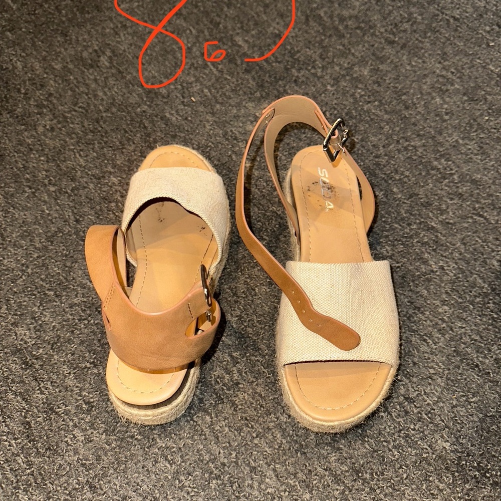 Soda Beige and Brown Sandals